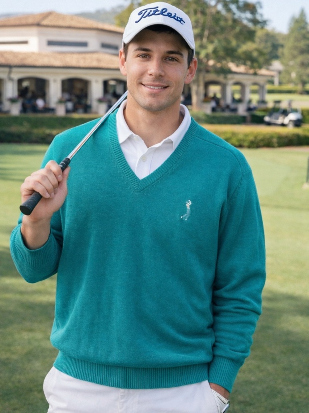 Vintage Golf sweater Renberg’s v neck grandpa sweater unisex